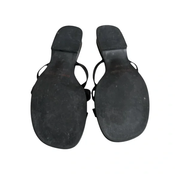 ETIENNE AIGNER Vintage Y2K Black & White Flower Upper Women's Sandals Size 6.5M - Picture 6 of 6